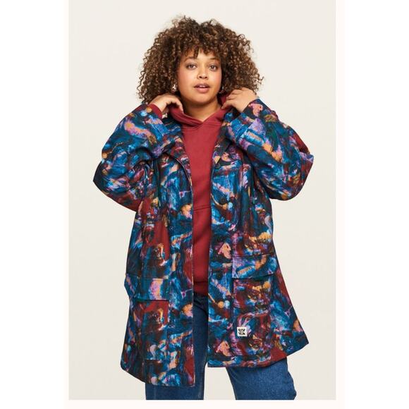 LUCY & YAK Hudson Jacket Womens Size UK Medium Organic Cotton Artsy NYC Eclectic - Picture 1 of 12
